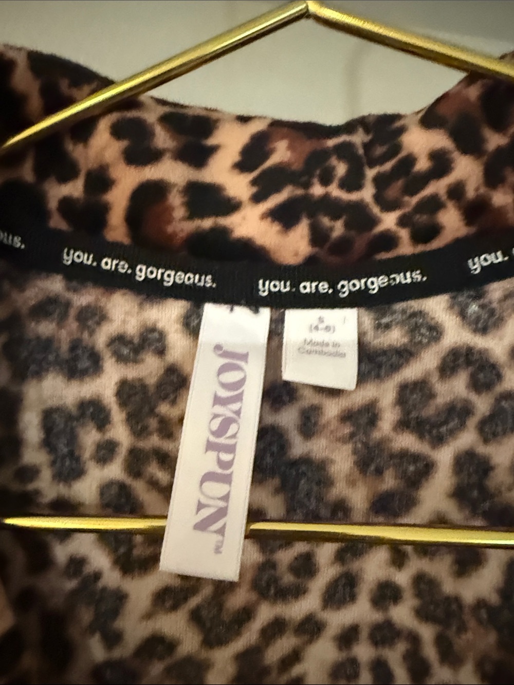 Leopard Print Women's Pajama Set - Brown - Picture 2 of 2